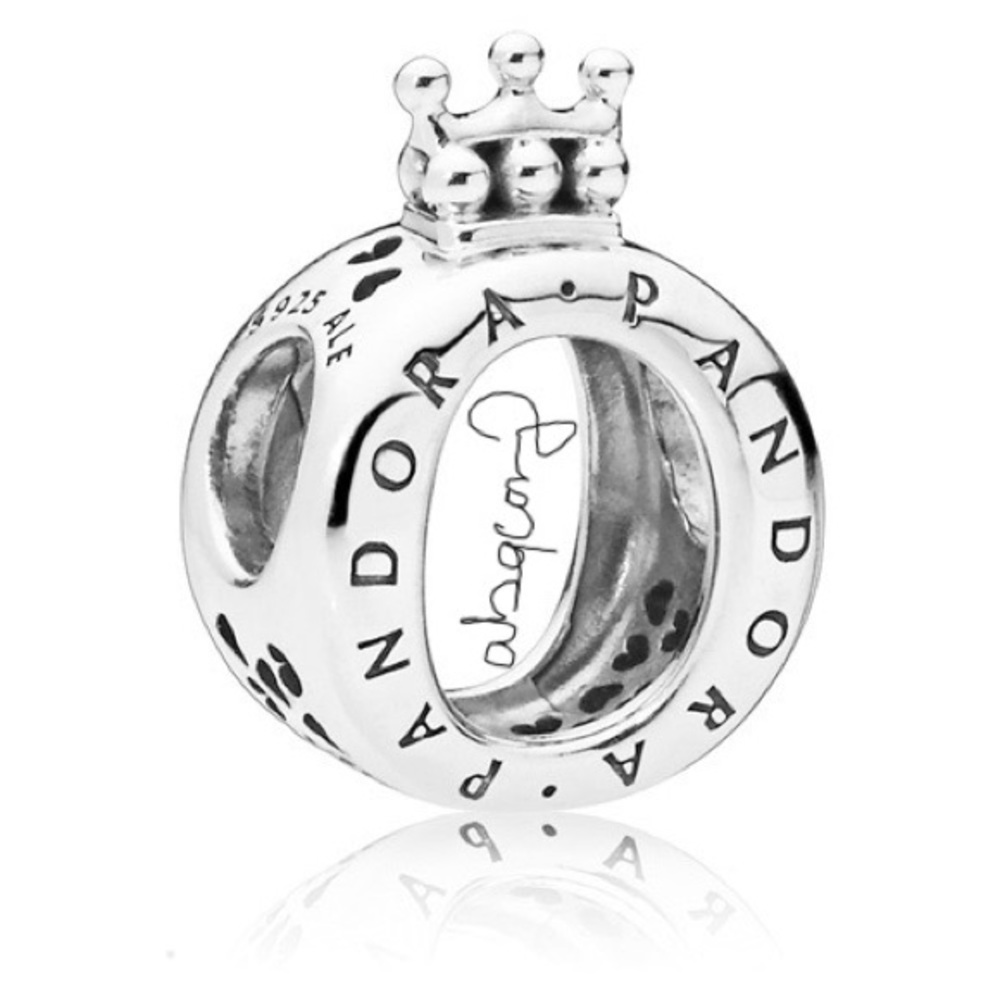 EUC Pandora 797401 Sterling Silver Crown Logo Charm